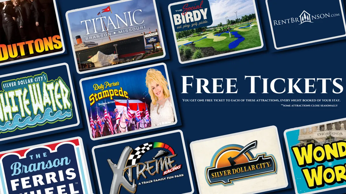 This interior promotional image centers on attraction tickets, colorful graphics, and inviting text, suggesting entertainment and local adventures. The vibrant mood conveys excitement and the promise of memorable outings.